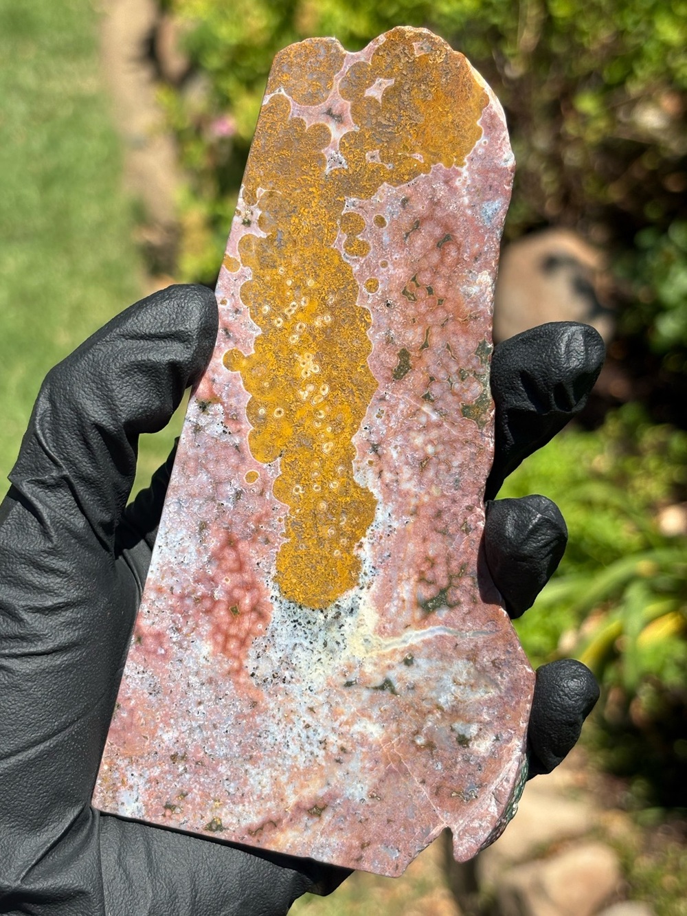 Large Ocean Jasper Crystal Slab - Polished Sea Jasper